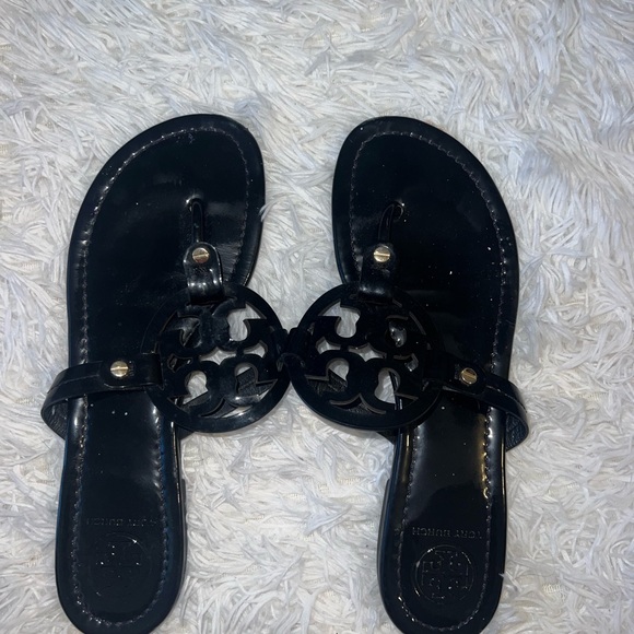 Tory Burch Black Miller Sandals - Picture 2 of 12